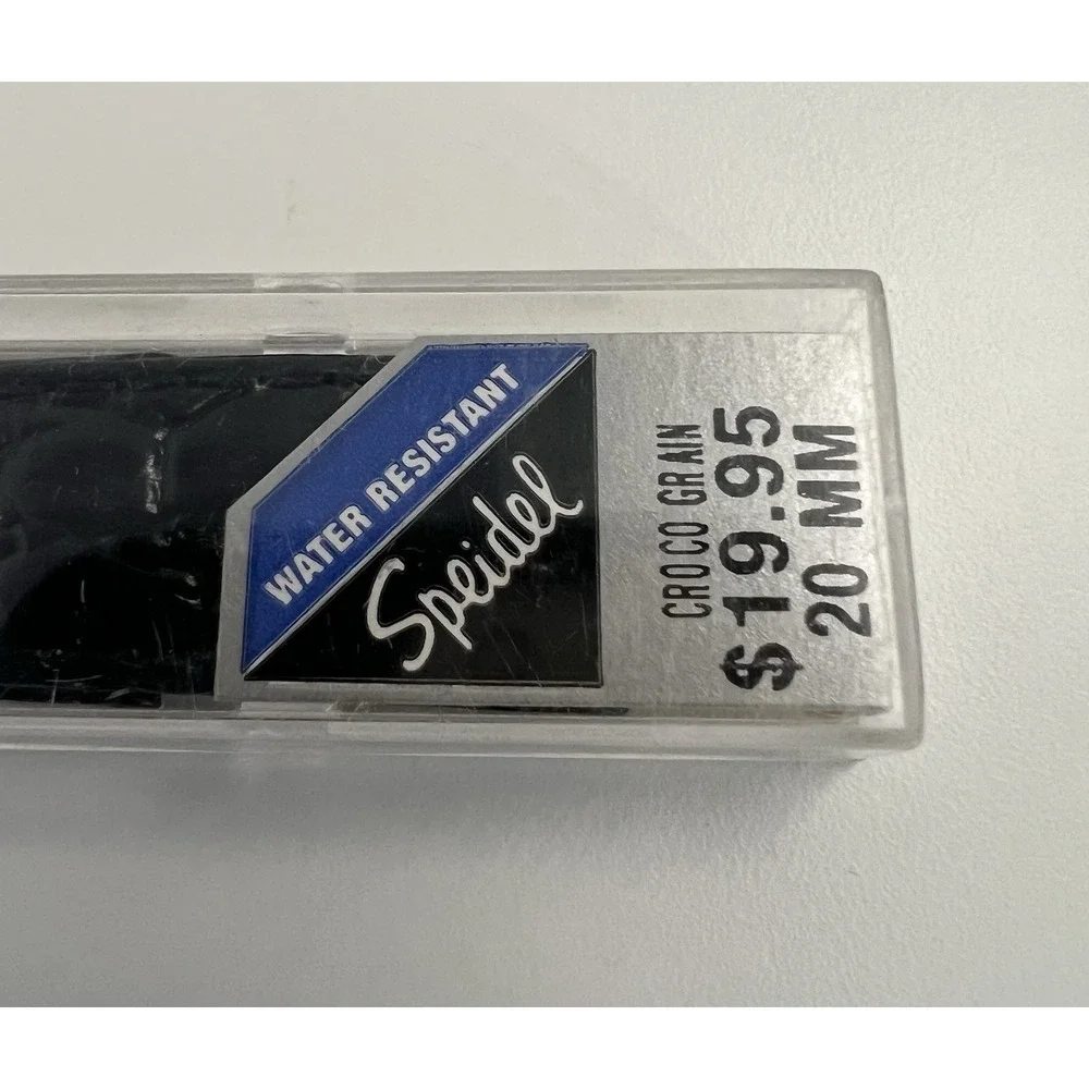 New Hirsch Speidel 20mm Black Genuine Leather Watch Strap Band Water Resistant